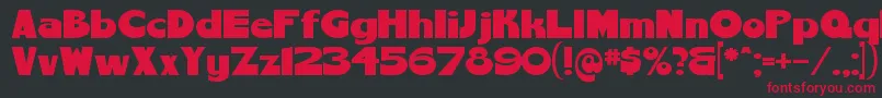 ChemyretroV01 Font – Red Fonts on Black Background