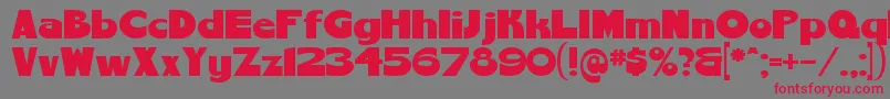 ChemyretroV01 Font – Red Fonts on Gray Background