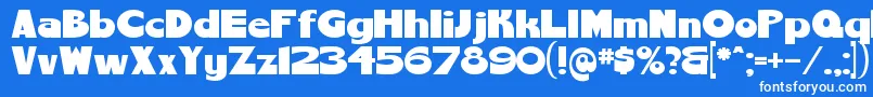 ChemyretroV01 Font – White Fonts on Blue Background