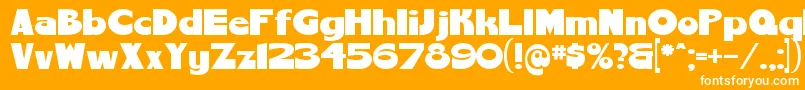 ChemyretroV01 Font – White Fonts on Orange Background