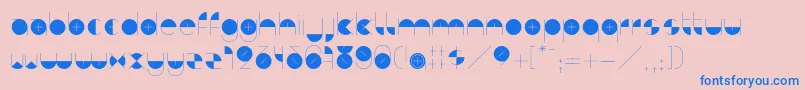 BdAlgebraPlus-Schriftart – Blaue Schriften auf rosa Hintergrund