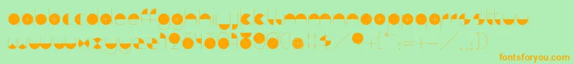 BdAlgebraPlus Font – Orange Fonts on Green Background