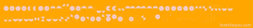 BdAlgebraPlus-Schriftart – Rosa Schriften auf orangefarbenem Hintergrund