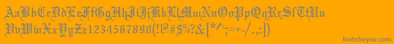 MarriageRegular-Schriftart – Graue Schriften auf orangefarbenem Hintergrund