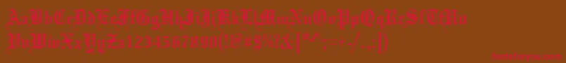 MarriageRegular Font – Red Fonts on Brown Background