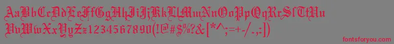 MarriageRegular-Schriftart – Rote Schriften auf grauem Hintergrund