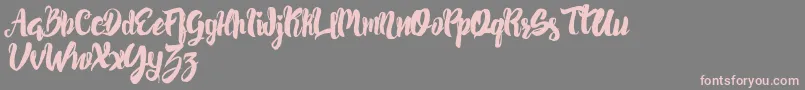 PancakesyrupRegular-Schriftart – Rosa Schriften auf grauem Hintergrund