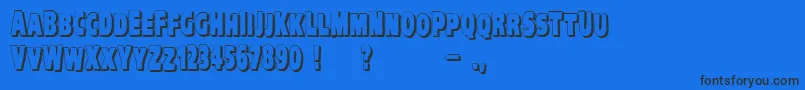 VtcKreepykomikatwoShadow Font – Black Fonts on Blue Background