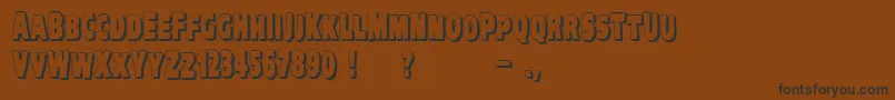 Шрифт VtcKreepykomikatwoShadow – чёрные шрифты на коричневом фоне