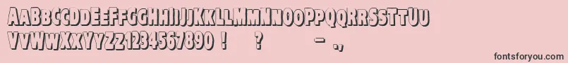 Шрифт VtcKreepykomikatwoShadow – чёрные шрифты на розовом фоне
