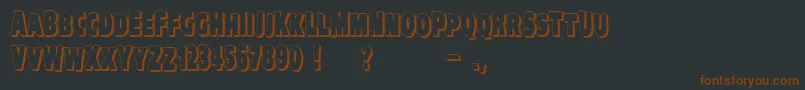 VtcKreepykomikatwoShadow Font – Brown Fonts on Black Background