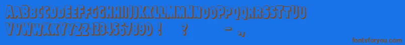 VtcKreepykomikatwoShadow Font – Brown Fonts on Blue Background