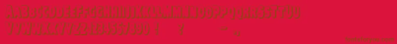 VtcKreepykomikatwoShadow Font – Brown Fonts on Red Background