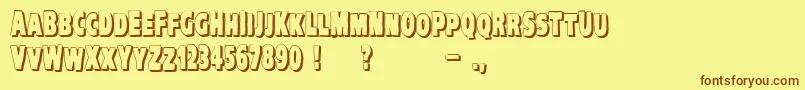fuente VtcKreepykomikatwoShadow – Fuentes Marrones Sobre Fondo Amarillo