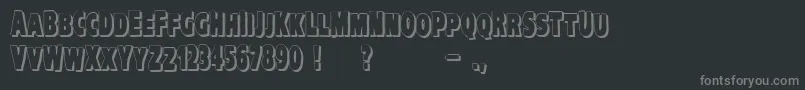 VtcKreepykomikatwoShadow Font – Gray Fonts on Black Background