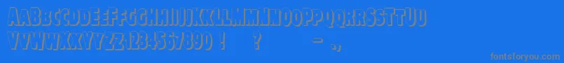 フォントVtcKreepykomikatwoShadow – 青い背景に灰色の文字