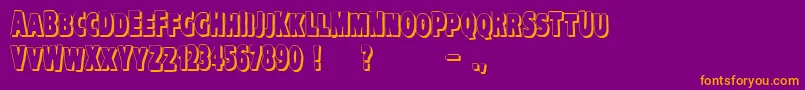 VtcKreepykomikatwoShadow Font – Orange Fonts on Purple Background