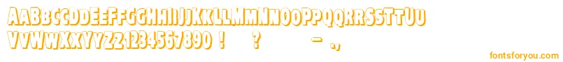 VtcKreepykomikatwoShadow-Schriftart – Orangefarbene Schriften auf weißem Hintergrund