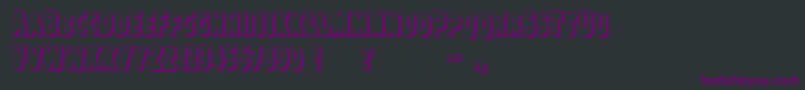 Шрифт VtcKreepykomikatwoShadow – фиолетовые шрифты на чёрном фоне