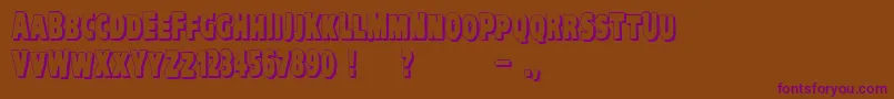 Шрифт VtcKreepykomikatwoShadow – фиолетовые шрифты на коричневом фоне