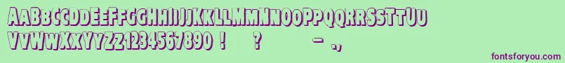 VtcKreepykomikatwoShadow Font – Purple Fonts on Green Background