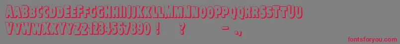 VtcKreepykomikatwoShadow Font – Red Fonts on Gray Background