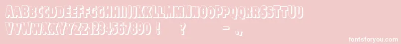 VtcKreepykomikatwoShadow-Schriftart – Weiße Schriften auf rosa Hintergrund