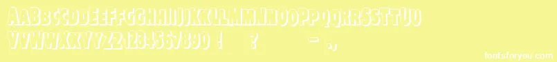 VtcKreepykomikatwoShadow Font – White Fonts on Yellow Background