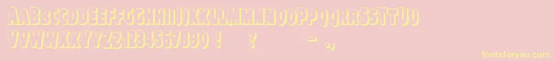 VtcKreepykomikatwoShadow Font – Yellow Fonts on Pink Background