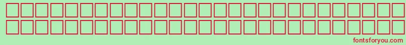 HeshamGornataNormal-fontti – punaiset fontit vihreällä taustalla