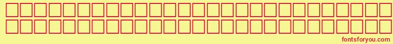 HeshamGornataNormal-fontti – punaiset fontit keltaisella taustalla
