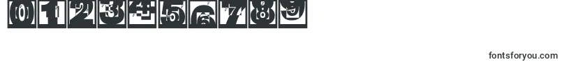 フォントBrokensanscapsjumper – 数字と数値のためのフォント