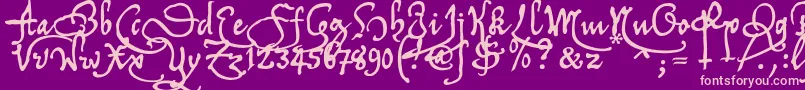 More about Tychrc2u Font Tychrc2u Font – Pink Fonts on Purple Background