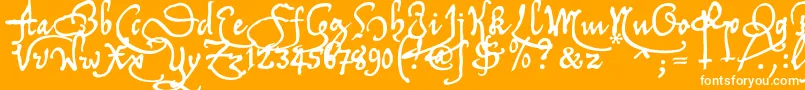 Tychrc2u Font – White Fonts on Orange Background