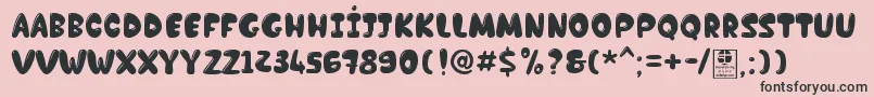 ChocolateBarDemo Font – Black Fonts on Pink Background