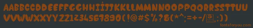 Шрифт ChocolateBarDemo – коричневые шрифты на чёрном фоне