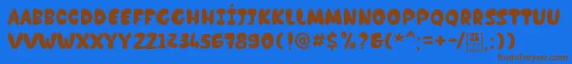 ChocolateBarDemo Font – Brown Fonts on Blue Background