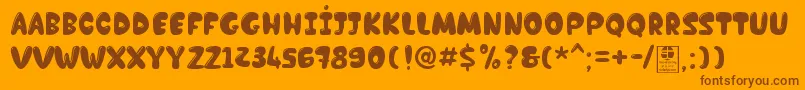 ChocolateBarDemo Font – Brown Fonts on Orange Background