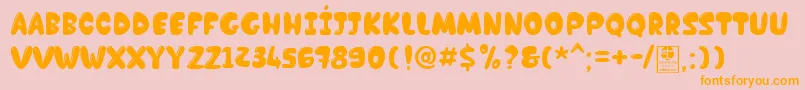 ChocolateBarDemo Font – Orange Fonts on Pink Background