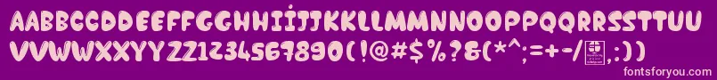 ChocolateBarDemo Font – Pink Fonts on Purple Background
