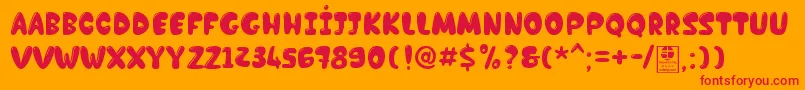 ChocolateBarDemo Font – Red Fonts on Orange Background