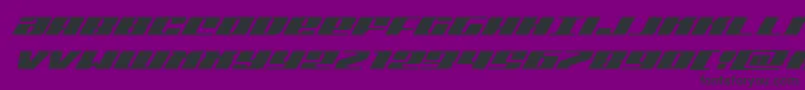 Michiganexpandsuperital-Schriftart – Schwarze Schriften auf violettem Hintergrund