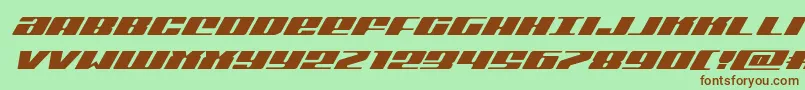 Michiganexpandsuperital Font – Brown Fonts on Green Background