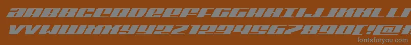 Michiganexpandsuperital Font – Gray Fonts on Brown Background