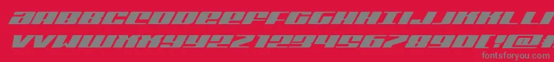 フォントMichiganexpandsuperital – 赤い背景に灰色の文字
