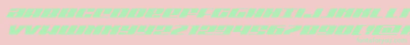 Michiganexpandsuperital Font – Green Fonts on Pink Background
