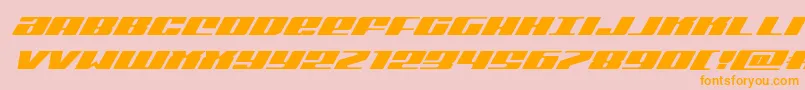 Michiganexpandsuperital Font – Orange Fonts on Pink Background