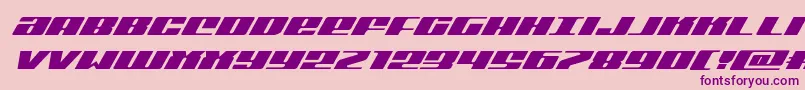 Michiganexpandsuperital Font – Purple Fonts on Pink Background