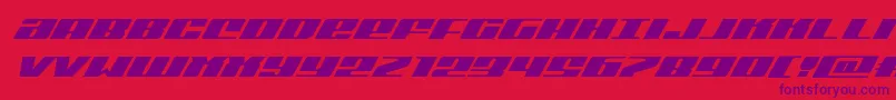 Michiganexpandsuperital-Schriftart – Violette Schriften auf rotem Hintergrund