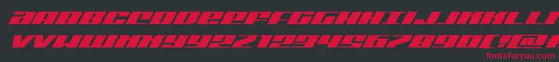 Michiganexpandsuperital Font – Red Fonts on Black Background